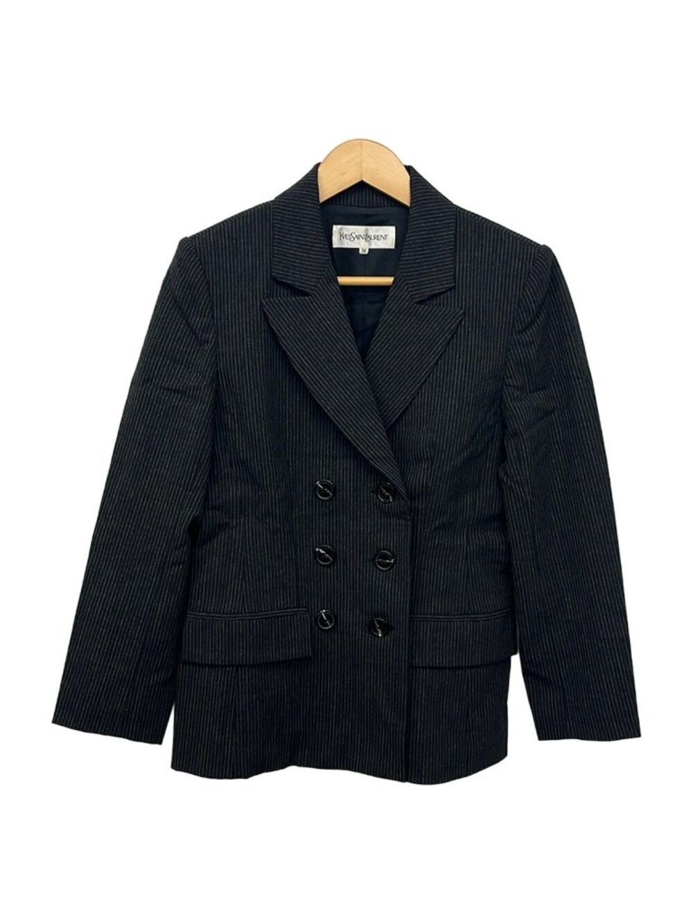 Saint Laurent Jacket S Dark Gray White